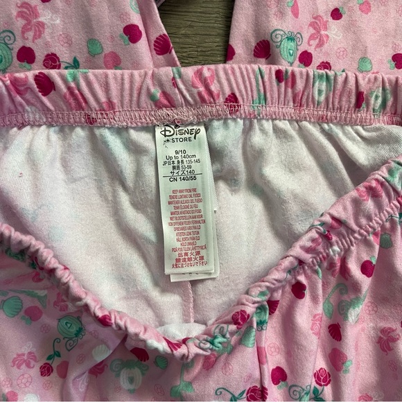 NWT Disney Store Pink Princess Girls 9/10 Flannel Pajama Set - Picture 5 of 7